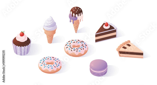 Collection of Delicious Desserts and Sweet Treats.