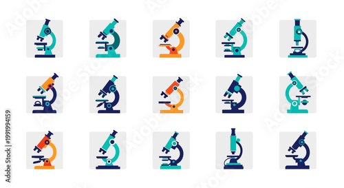Collection of Diverse Microscopes for Scientific Research and Education.