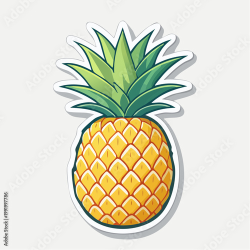 Stylized Pineapple Sticker