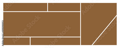 Photo collage template. Mood board grid. Square picture frame. Photography album layout. Vector illustration .EPS 20 .