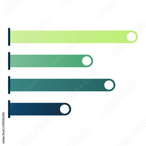Modern Progress Bar Infographic Elements with Colorful Steps UI List Template Design