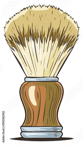 Classic Shaving Brush with Wooden Handle for Traditional Wet Shaving