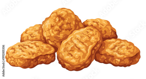 A pile of golden fried food.