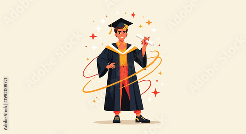 Graduation, Academic, University, Student Icon, Education Vector