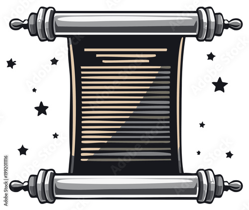 Ancient Scroll with Stars