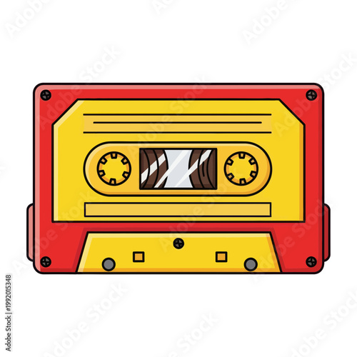 Retro Cassette Tape, Vintage Audio Music Media, Nostalgic Record