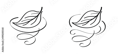 Cartoon falling leaves, autumn siskin. Autumn leaves fall on the ground concept. The symbol of letting go, depression, or change, or in other words, something ends so that something else can begin.