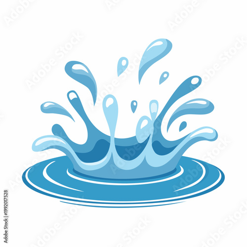 Dynamic Water Splash Illustration