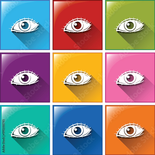 Abstract human eye logo for ophthalmology and vision care vector