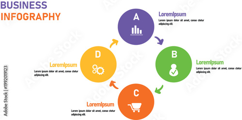 Vector infographic label design 