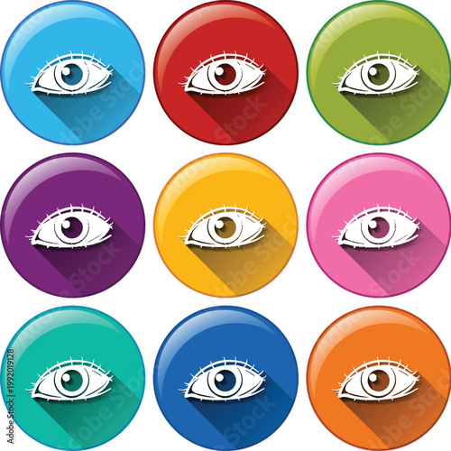 Isolated eye icon for biometric identification and tech logo vector