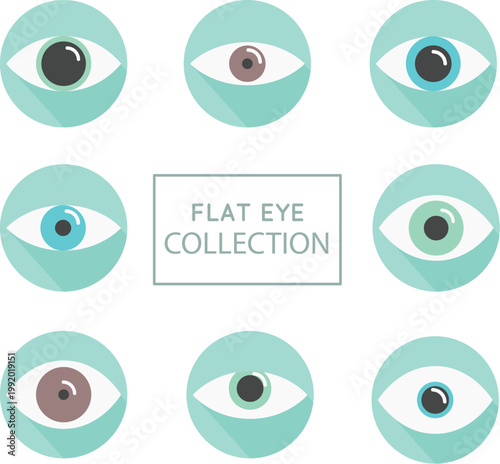 Minimalist eyeball icon for medical healthcare and eye clinic vector