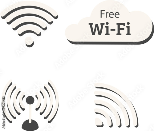 Modern communication network background for free wifi zone concept vector