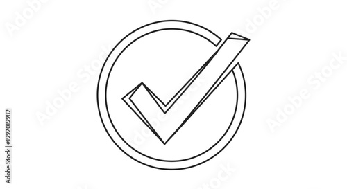 Glossy 3D check mark icon vector illustration featuring a green tick symbol on a circular web button for business success and choice confirmation