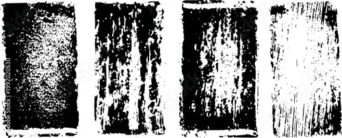 grunge vertical texture set of distressed rectangular backgrounds with rough scratched patterns