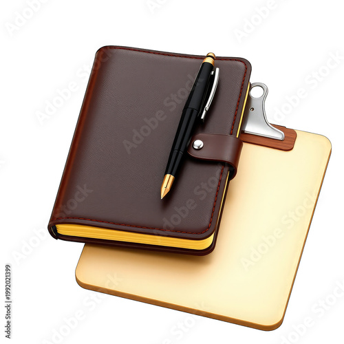 notebook and pen with transparent background PNG and JPEG image