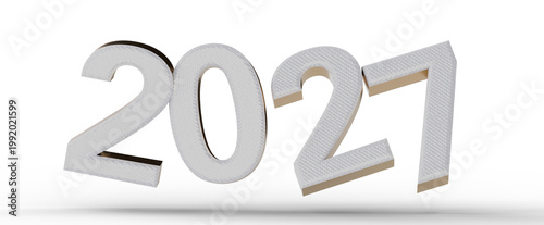 3D render of the numbers 20...