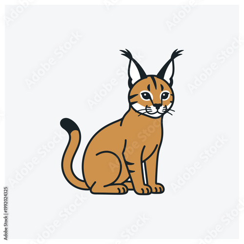 Stylized line drawing of an alert jackal or wild canine