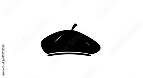 Black Beret Fashion Accessory.