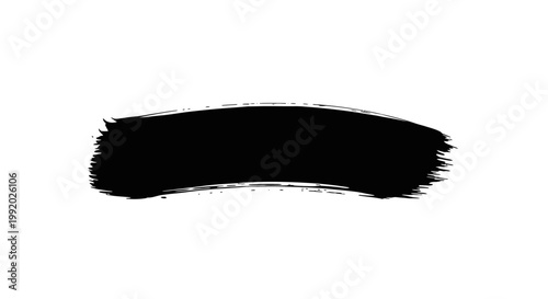 Black brush stroke on white background.