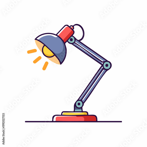 Desk lamp with adjustable arm