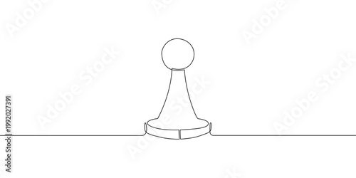 Continuous line drawing of Board Game Pieces isolate on white background.
