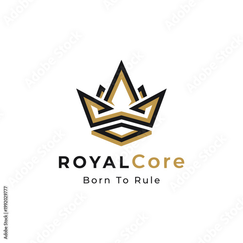 Royal Core Crown Logo Design.
