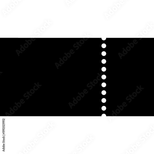 Cinema ticket icon black coupon pass shape
