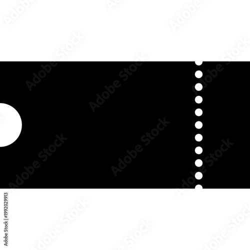 Perforated ticket icon coupon pass symbol