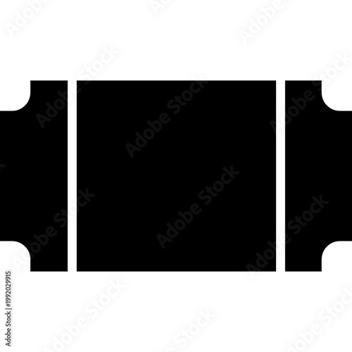 Ticket icon black event coupon symbol