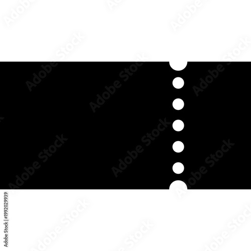 Perforated ticket icon coupon pass symbol