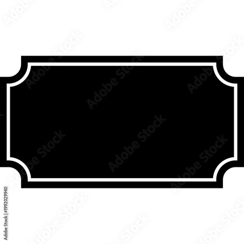 Perforated ticket icon coupon pass symbol