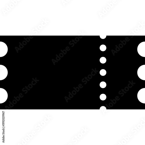 Perforated ticket icon coupon pass symbol