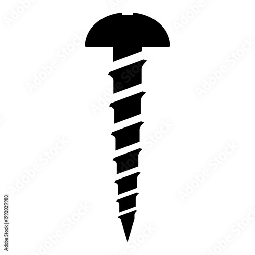 Screw icon isolated on white background