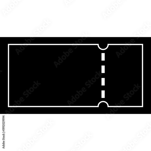Ticket icon black event coupon symbol
