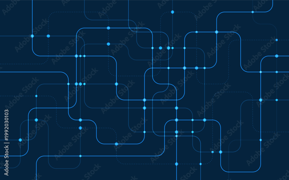Obraz premium Digital technology background. Concept with technology line. Circuit board background technology