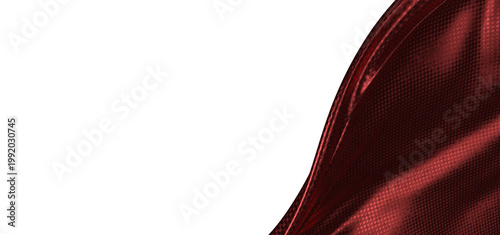 Εκτύπωση καμβά Luxurious burgundy fabric with detailed texture, draped and flowing against a clean white background