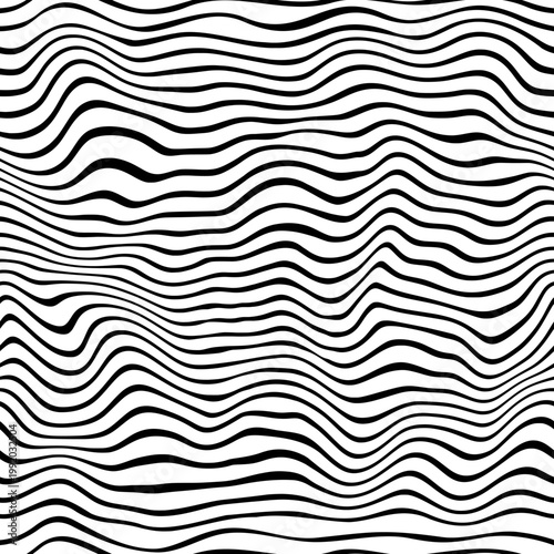 Seamless wavy lines, wave pattern, vector design
