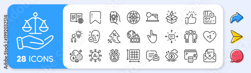 Card, Recovery laptop and Group people line icons. Interest rate, AI generate, Inflation icons. Pack of New message, Justice scales, 5g internet icon. Vector