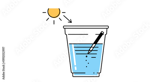 Glass of water with a straw.