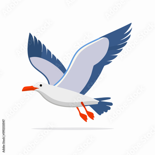 Cartoon Seagull Flying