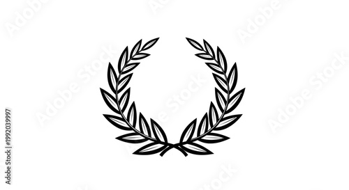 Laurel wreath graphic design element.
