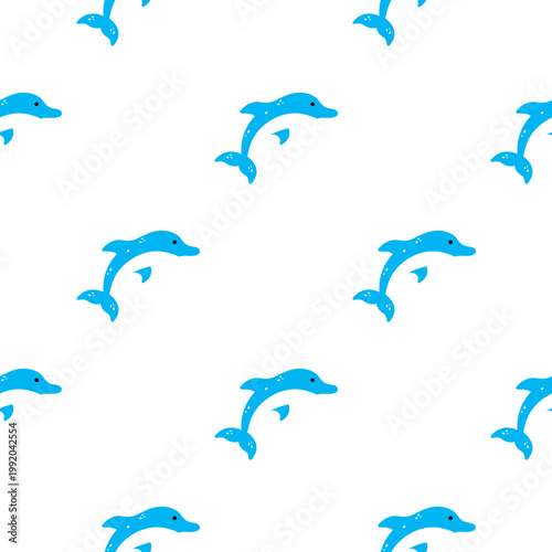Blue dolphins jump and play in the ocean on a transparent background