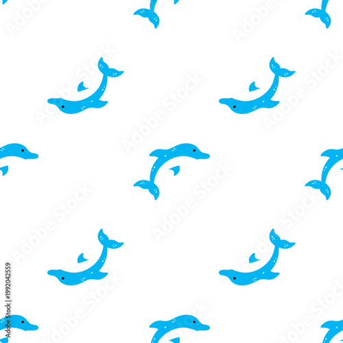 Playful blue dolphins swim across the ocean day isolated on transparent background