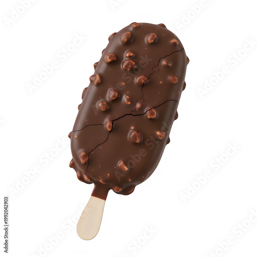 Close-up of a vibrant red chili pepper with a green stem and white background