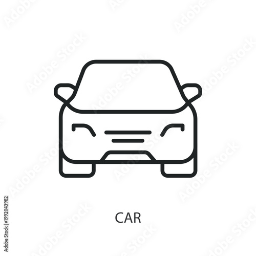 Car thin line vector icons