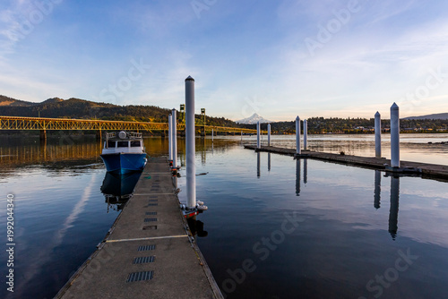 Hood River Bridge over Columbia River 