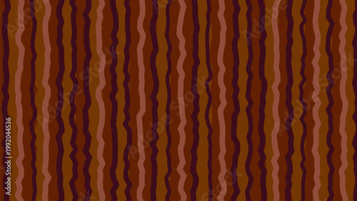 Modern abstract background with irregular hand-drawn vertical stripes in various brown shades.