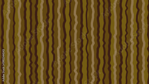Modern abstract background with irregular hand-drawn vertical stripes in olive and earth shades.