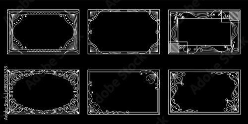 Quadro su tela Openwork vintage rectangular frames